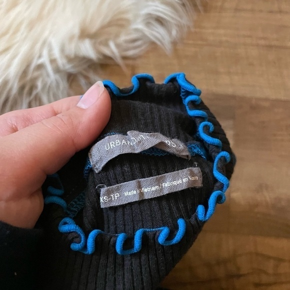 URBAN OUTFITTERS Erin Contrast Stitch Mock Neck Mini Dress - Picture 4 of 4